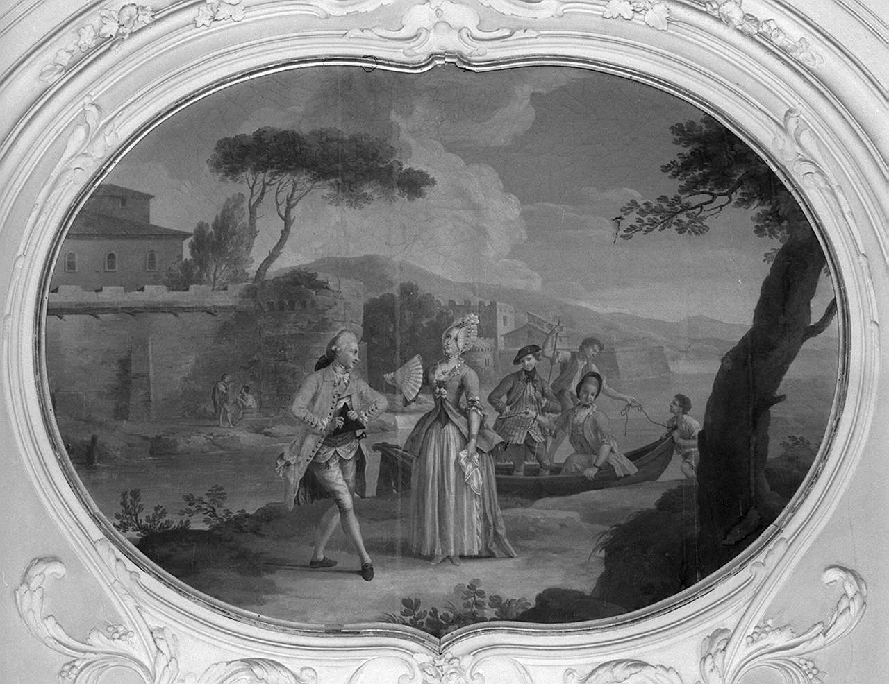 Scena campestre con figure - Villa del Poggio Imperiale, Educandato della S.ma Annunziata, Firenze 1